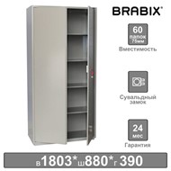 Шкаф металлический для документов BRABIX "KBS-10", 1803х880х390 мм, 77 кг, 2 отделения, сварной, 291159 в Пензе