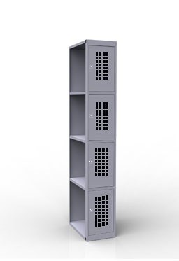 Металлический шкаф ШР-14 L300 с перфорированными дверцами, доп. секция в Тамбове - изображение