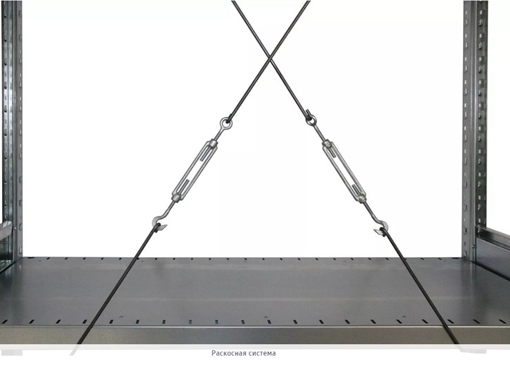 Металлический стеллаж СТ-031, раскосная система, 6 полок, цинк (1066х600х2491) в Иваново - изображение 4